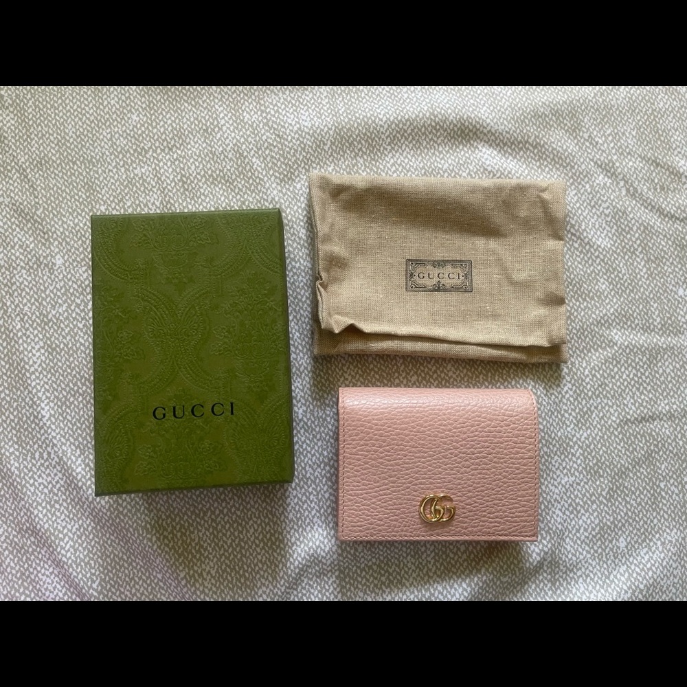Gucci Pink Marmont Card Case Compact wallet